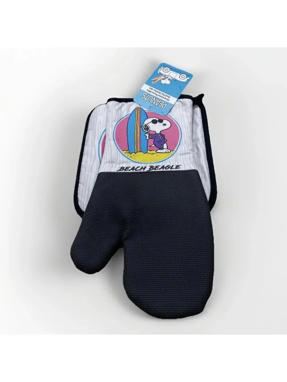 Snoopy Peanuts Oversized Oven Mitt & Pot Holder Kitchen Set Beach Beagle Theme